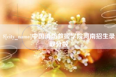 永春中国消防救援学院河南招生录取分数