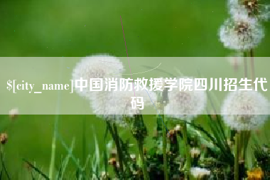 永春中国消防救援学院四川招生代码
