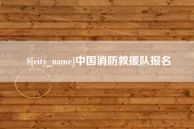 永春中国消防救援队报名