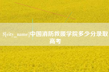 永春中国消防救援学院多少分录取高考