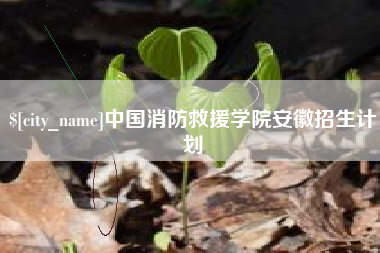 永春中国消防救援学院安徽招生计划