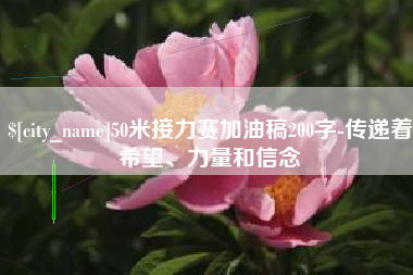 永春50米接力赛加油稿200字-传递着希望、力量和信念