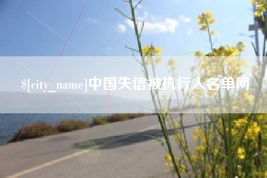 永春中国失信被执行人名单网