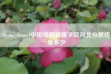 永春中国消防救援学院河北分数线是多少
