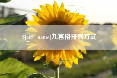 永春九宫格排列方式