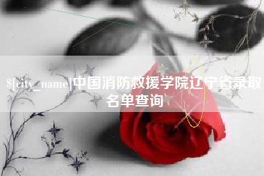 永春中国消防救援学院辽宁省录取名单查询