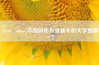 永春中国消防专业最牛的大学是哪一个