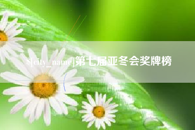 永春第七届亚冬会奖牌榜