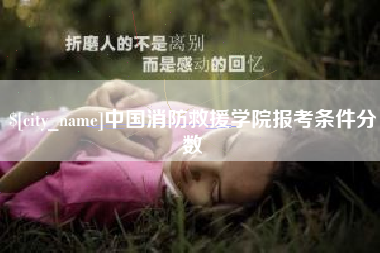 永春中国消防救援学院报考条件分数