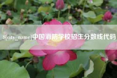 永春中国消防学校招生分数线代码