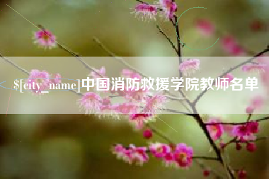 永春中国消防救援学院教师名单