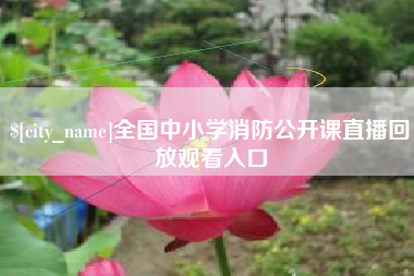 永春全国中小学消防公开课直播回放观看入口