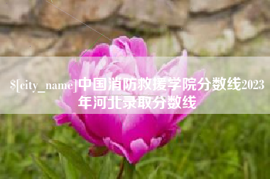 永春中国消防救援学院分数线2023年河北录取分数线