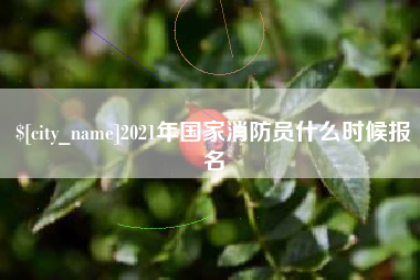 永春2021年国家消防员什么时候报名