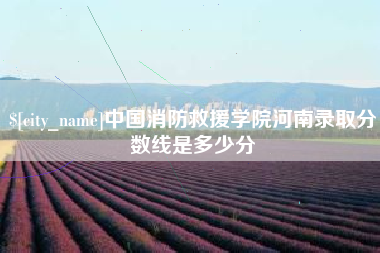 永春中国消防救援学院河南录取分数线是多少分