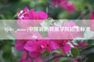 永春中国消防救援学院招生标准