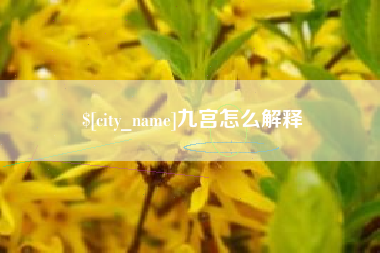 永春九宫怎么解释