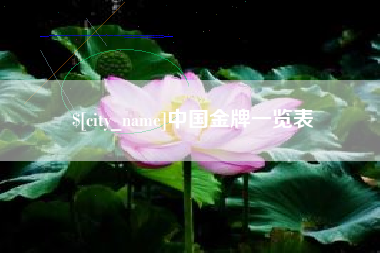 永春中国金牌一览表